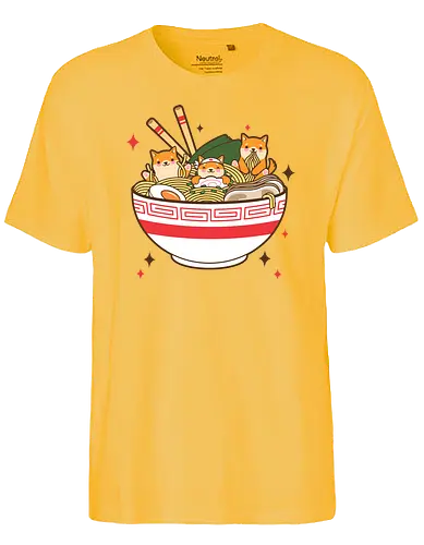 Fox Ramen Pool - ramen, corgi, dog - Fairtrade T-Shirt