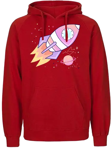 Space adventure - Pastel, rakete, spaceship - Fairtrade Hoodie