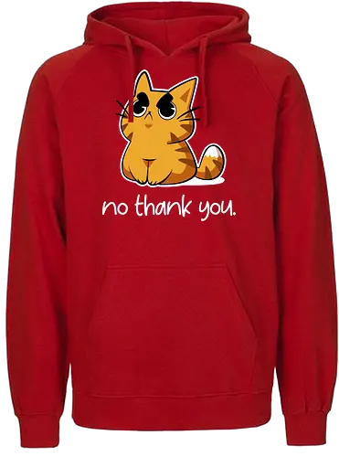No Thank You - cat, katze, no - Fairtrade Hoodie