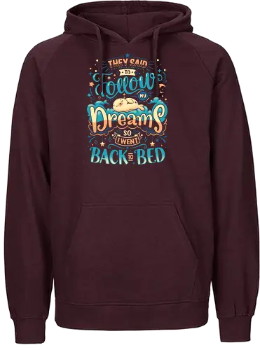 Back To Dreaming - traum, träumen, schlafen, sleep, follow your dreams - Fairtrade Hoodie