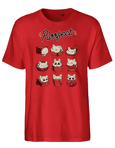 The Purrfect Fit - cat, Boxes, If it fits, I sits, Vases - Fairtrade T-Shirt