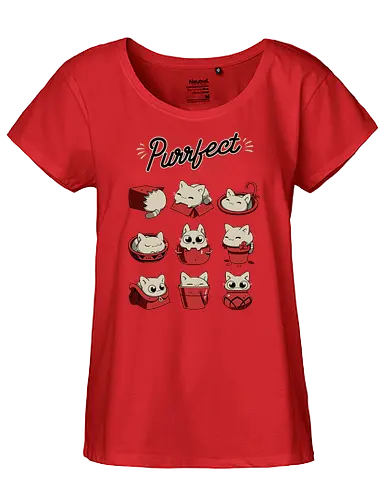 The Purrfect Fit - cat, Boxes, If it fits, I sits, Vases - Fairtrade Girl Shirt