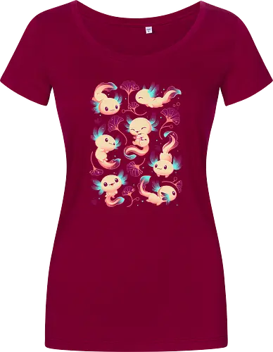 Axolotl Wonders - Axolotl, cute, animal - Damen T-Shirt
