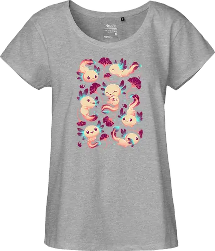 Axolotl Wonders - Axolotl, cute, animal - Fairtrade Girl Shirt