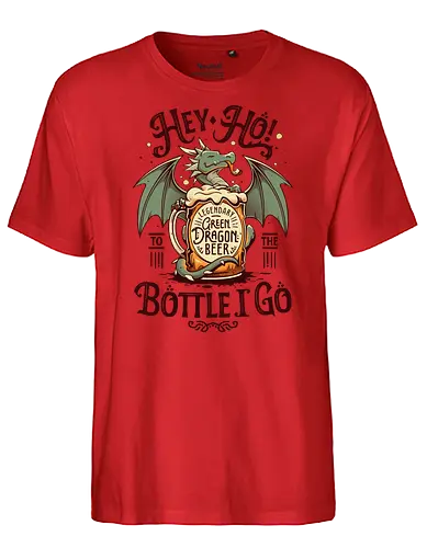 A Dragon's Pint - dragon, drache, bier, legendary, pint - Fairtrade T-Shirt