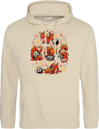 Tiny Dragon Dice - dragon, dice, würfel, pen and paper, rpg - Standard Hoodie