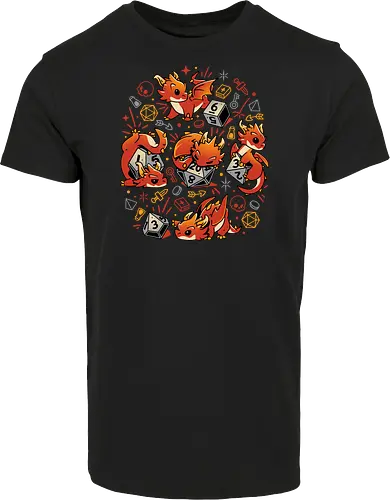 Tiny Dragon Dice - dragon, dice, würfel, pen and paper, rpg - Hausmarke Shirt
