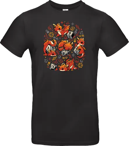 Tiny Dragon Dice - dragon, dice, würfel, pen and paper, rpg - Standard T-Shirt