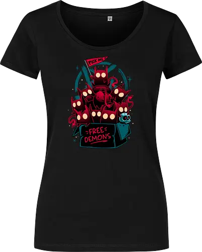 Free Demon Box - demon, dämon, oni, for free - Damen T-Shirt