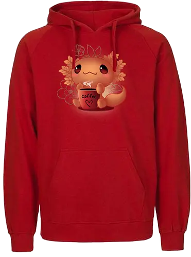 Axolotl coffee - cup, cute - Fairtrade Hoodie