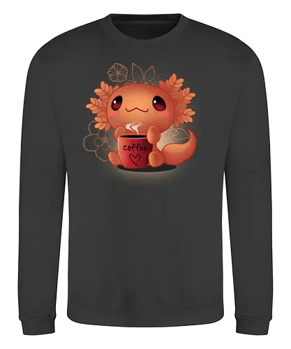 Axolotl coffee - cup, cute - Sweatshirt