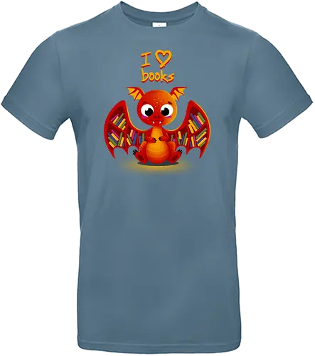 Dragon shelf - drache, bücher, books - Standard T-Shirt