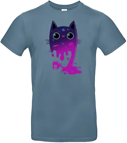 Space ink cat - cat, ink, purple, Flask - Standard T-Shirt