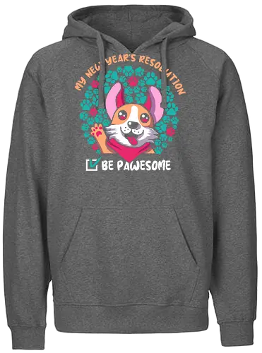 Be Pawesome! - dog, positiv, awesome - Fairtrade Hoodie