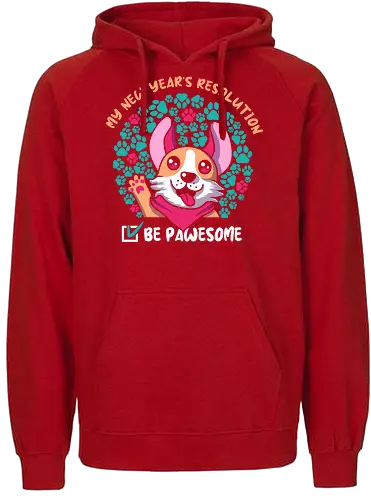 Be Pawesome! - dog, positiv, awesome - Fairtrade Hoodie