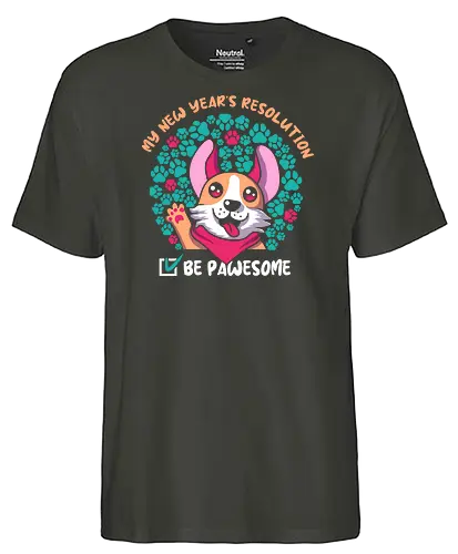 Be Pawesome! - dog, positiv, awesome - Fairtrade T-Shirt