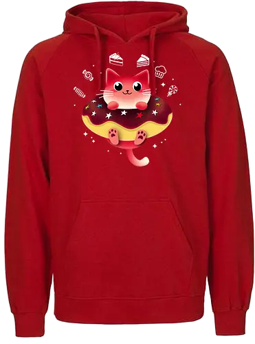 Donut cat - cat, donut, Yummy, ting - Fairtrade Hoodie
