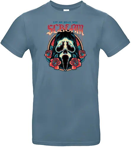 Let me hear you Scream - mask, maske, flower, rose, horror, scream - Standard T-Shirt