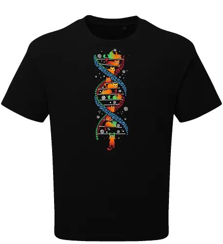 CATS-DNA - Cats, DNA, science, Wool ball - Oversize T-Shirt