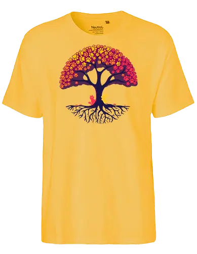 Pawtumn Tree - autumn, herbst, cat, cute, colorful - Fairtrade T-Shirt