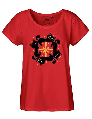 Kitty Surprise - katze, cat, geschenk - Fairtrade Girl Shirt
