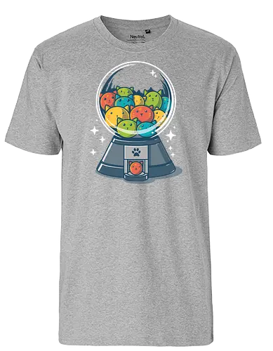 Candy Cat Machine - cat, katze, Capsule, gacha - Fairtrade T-Shirt