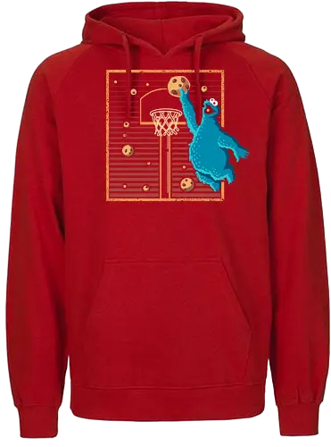 Cookie Basket - cookie, monster, Basketball, sports, sport - Fairtrade Hoodie
