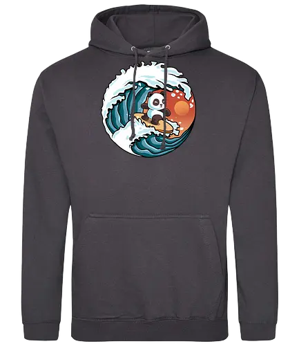 Surfing Panda - panda, Surfing, wave, welle - Standard Hoodie