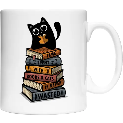 Time Spent With Books & Cats Is Never Wasted