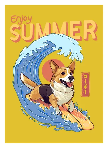 Corgi Enjoy Summer