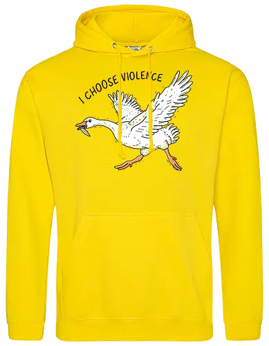 Goose Chooses Violence - goose, knife - Standard Hoodie