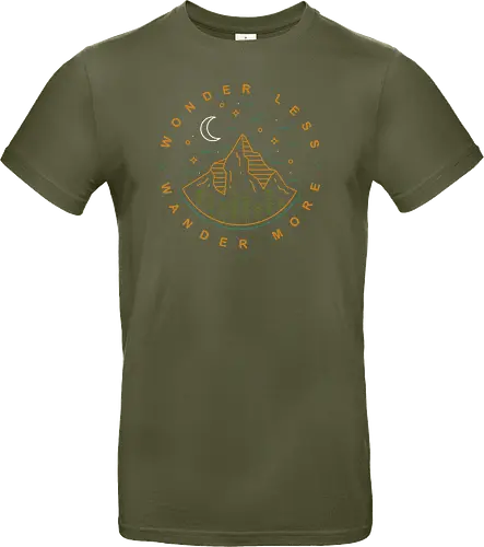 Wonder Less, Wander More - wandern, wonder, nature, outside - Standard T-Shirt