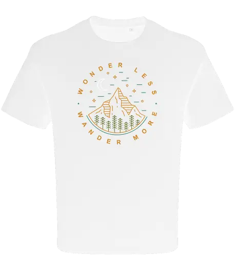 Wonder Less, Wander More - wandern, wonder, nature, outside - Oversize T-Shirt