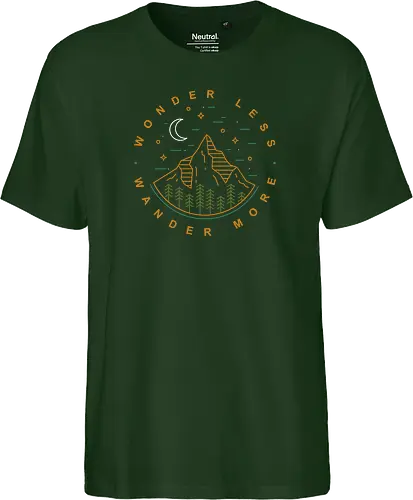 Wonder Less, Wander More - wandern, wonder, nature, outside - Fairtrade T-Shirt