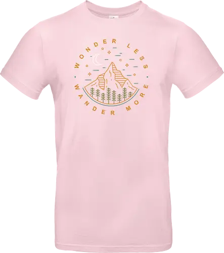 Wonder Less, Wander More - wandern, wonder, nature, outside - Standard T-Shirt