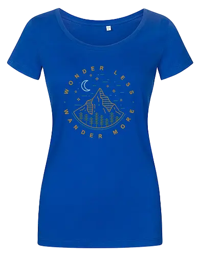 Wonder Less, Wander More - wandern, wonder, nature, outside - Damen T-Shirt