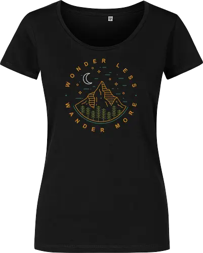 Wonder Less, Wander More - wandern, wonder, nature, outside - Damen T-Shirt