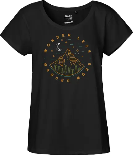 Wonder Less, Wander More - wandern, wonder, nature, outside - Fairtrade Girl Shirt