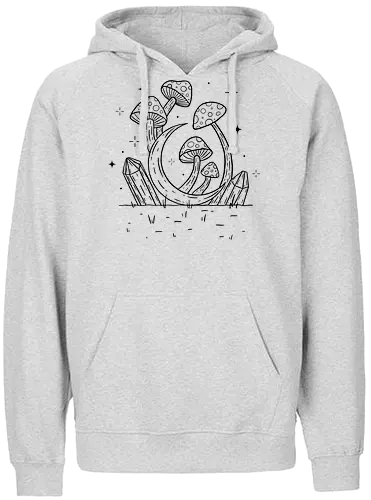 Moon In The Shrooms - mond, moon, pilz, mushroom - Fairtrade Hoodie