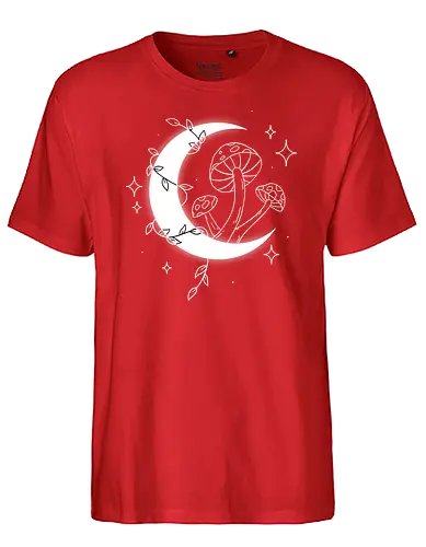 Shroom Moon - moon, mond, mushroom - Fairtrade T-Shirt