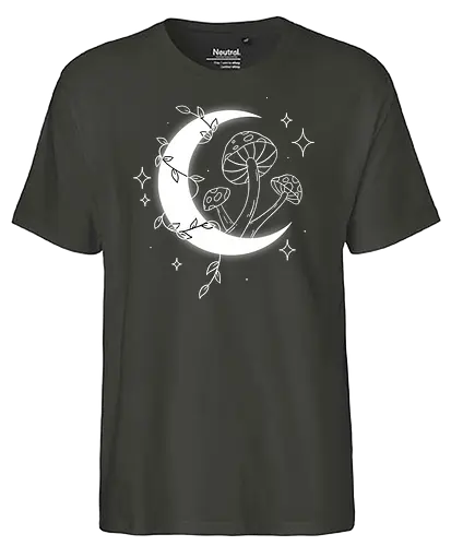Shroom Moon - moon, mond, mushroom - Fairtrade T-Shirt