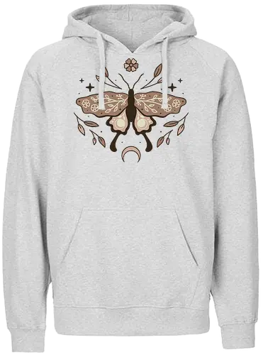 Floral Moth - moth, Motte, Falter - Fairtrade Hoodie