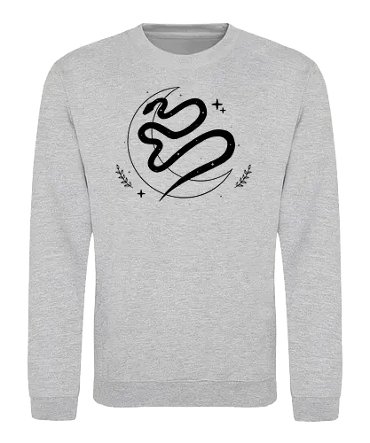 Celestial Serpent - snake, schlange, moon, mond - Sweatshirt