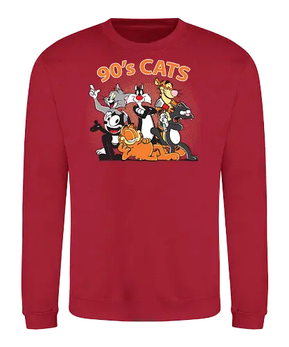 90s cats - neunziger, Katzen, tiger, serien - Sweatshirt