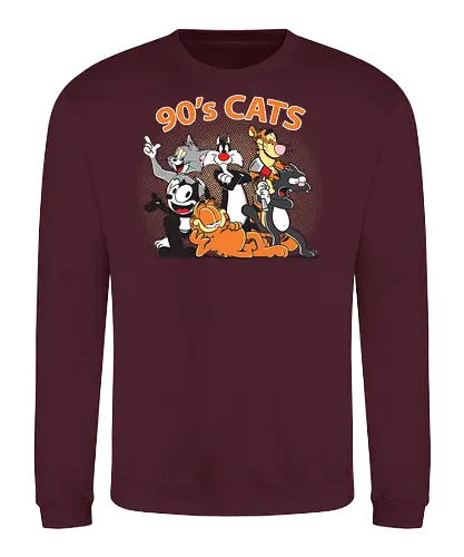 90s cats - neunziger, Katzen, tiger, serien - Sweatshirt