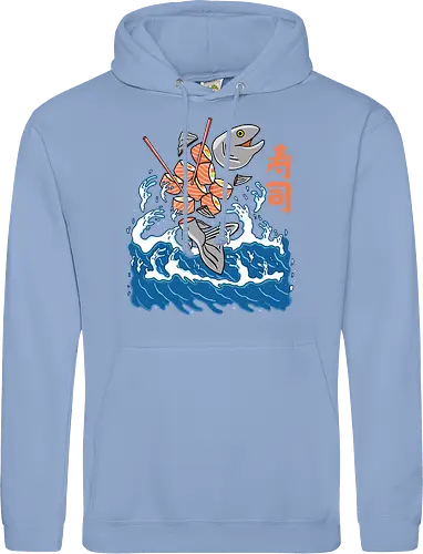 Salmon Sushi in the Wave