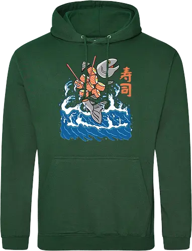 Salmon Sushi in the Wave
