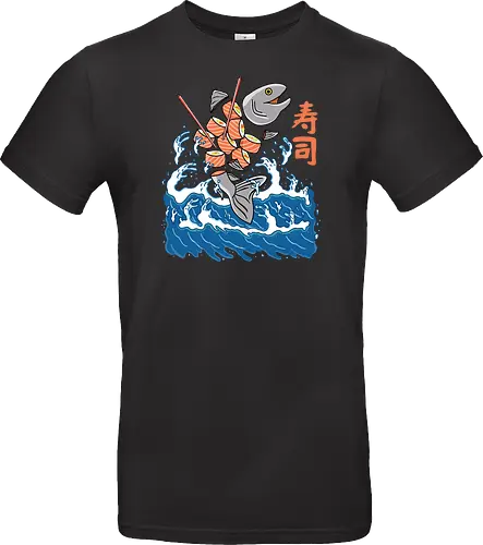 Salmon Sushi in the Wave