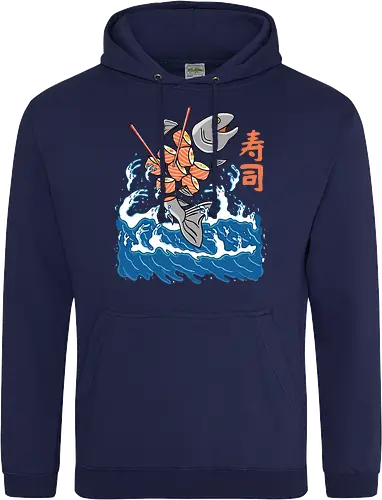 Salmon Sushi in the Wave