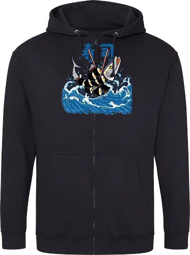 Tuna Sushi in the Wave